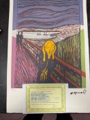 Andy Warhol, Original, Lithograph, Limited Edition, Plate Signed, Framed