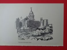 Edward Bawden RA Original London Lithograph Old Bailey Gift Friend / Corporate