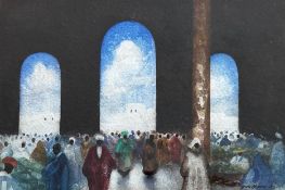 Hans Jacob Hansen RSW, Signed Watercolour Depicting Moorish Archways