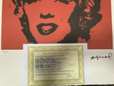Andy Warhol, Original, Lithograph, Limited Edition, Plate Signed, Framed