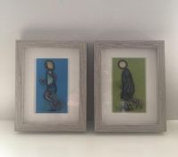 Julian Opie (1958-) Pair of 3D Lenticular Moving Image, in Colours ‘PAUL RUNNING’ & ‘BIBI RUNNING...
