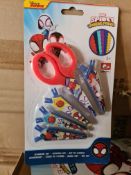 500pcs Brand new Spiderman Craft Scissor set - rrp £7.99 - 50pcs in lot
