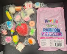 10packs - ( 20pc foam squshy assorted toys ) - 10 packs in lot - rrp £7.99 -