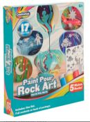 100pcs Brand new Rock art set - with paints and stickers included rrp £8.99 - 100pcs in lot