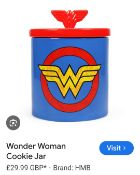 50pcs - WonderWoman Biscuit barrel licensed - Half Moon Bay stock - rrp £24.99 - 50pcs in lot