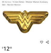 10pcs - WonderWoman accessory tray - licensed - Half Moon Bay stock - rrp £14.99 - 10pcs in lot