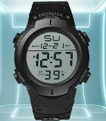 Digital Watch With Luminous Calendar, Sports Design