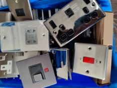 Box Full of Metal Finished Plug Sockets