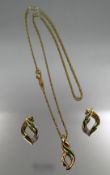 Vintage 14ct Gold Italian Necklace & Earring Set