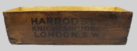 Vintage Refurbished Harrods Wood & Gilt Storage Box