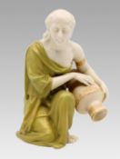 Royal Worcester Hadley Figurine 637 Kneeling Water Carrier 1910