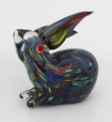 Vintage Glass Rabbit Sculpture