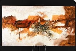Contemporary Abstract Oil On Canvas Board.