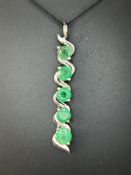 Beautiful 1.17ct Natural Emerald Pendant With Platinum 950