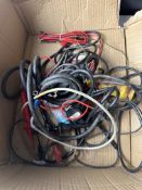 Small Box of Mixed Electrical Cables / Test Leads
