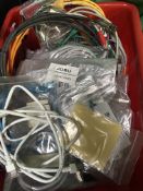 Large Box of Mixed Cables Etc