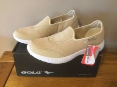 Gola “San Luis” Ladies Trainers, Size 7, Taupe/White - New RRP £33.00