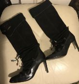 Designer Vintage Knee High Leather Boots RRP £299 Size 37 UK 4