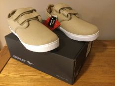 Gola “Panama” Qf Mens Wide Fit Trainers, Size 7, Taupe/White - New RRP £36.00