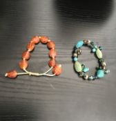 Summer Beaded Bracelets x 2