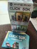 Pyne Pod Click 50K CDU – 6 Sealed Retail Units – Ready For Resale – Brand New! 18+