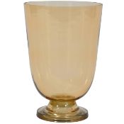 Libra. Grace Amber Glass Hurricane Jar. Small.