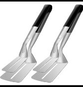 Stainless Steel Steak Clamp Spatula Tongs Grill Clamp