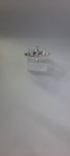 Marquise Shape Silver Ring With Middle & Both Sides Zircon Stones
