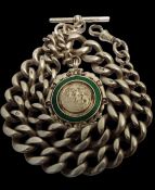 A Chunky Antique Solid Silver Albert Chain