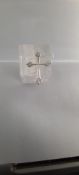 Silver Cross Shape Necklace Pendant With Four Cubic Zirconia Stones