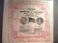 Souvenir Napkin - American Soldiers March Through London Saturday 11th May 1918