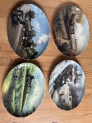 Set of 4 Limited Edition Train Plates By Don Braken and Wedgwood