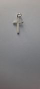 Silver Cross Shape Pendant/Charm