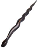 A Mid Century Ebony Carved Snake