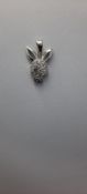 Silver Fish Shape Style With Cubic Zirconia Stones Pendant/Charm