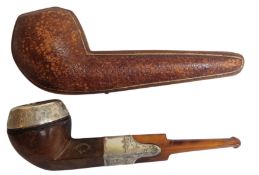 MF Friedlander & Co Bulldog Pipe Sterling Silver Hallmarked 1902 Glasgow In Case