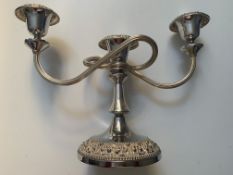 Antique English Ian Heath (Ianthe) Silver Plated Triple Candelabra