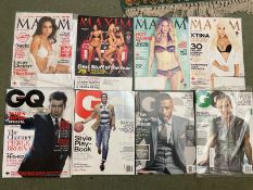 Lot of 8 x Retro USA Magazines - Inc. Maxim & GQ