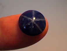 Two Blue Six Ray Star Sapphire Round Cabochons.