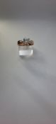 Gold Plated Silver Ring With Solitaire Cubic Zirconia Stones