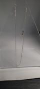 Silver Chain Necklace Flat Shape - 50 cm Length