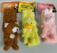 22 x Childrens Animal Scarves
