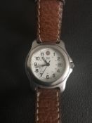 Ladies Swiss Army Watch Tan Leather Strap WR 330ft