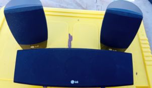 LG Speaker Set of 3 SH53PH-S & SH53PH-C Home Cinema Surround Speaker System 140W