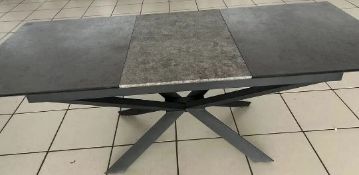 Furniture Village Extending Grey Ceramic Dining Table 160 - 200 CM - 8 Seater