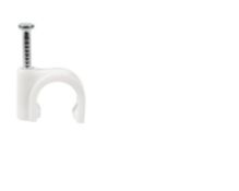 310 Bags x Tower 4 mm Round White Cable Clips (20 In A Bag)