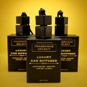 50 x Luxury Gift Car Air Freshener Oil Diffuser - Fill With Fragrance Oils 8ml Glass Bottles