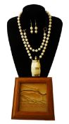 Pilgrims M.O.P. Jewellery Set In Box From The Holy Land