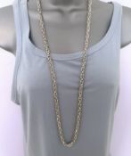 Vintage Heavy Chunky Long 925 Silver Byzantine Link Chain Necklace 91cm 114.8g