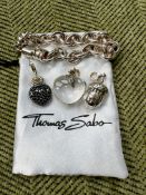 Vintage Thomas Sabo Chunky Silver Bracelet & Charms